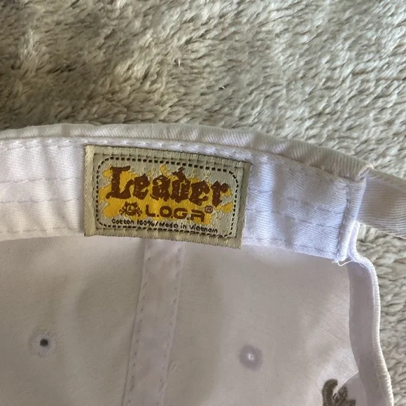 LEADER LOGR cap, white distressed rhinestones OS - Picture 4 of 5